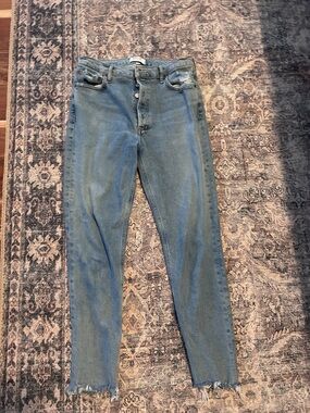 Agolde Light Blue Skinny Jeans with Raw Hem NICO STYLE